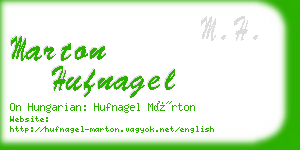 marton hufnagel business card